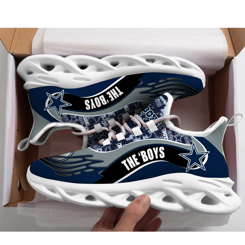 Dallas Cowboys Max Soul Shoes Sneakers for Men And Women – NFL Football Fan Shoes, Team Sneakers