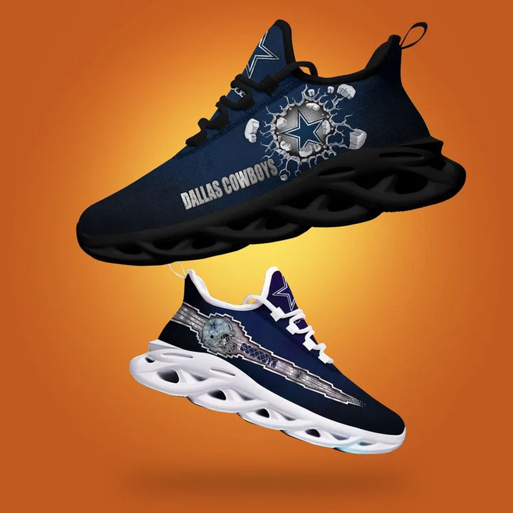 Dallas Cowboys Max Soul Shoes Sneakers for Men And Women – NFL Football Fan Shoes, Team Sneakers