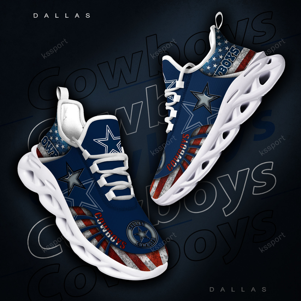 Dallas Cowboys Max Soul Shoes Sneakers for Men And Women – NFL Football Fan Shoes, Team Sneakers