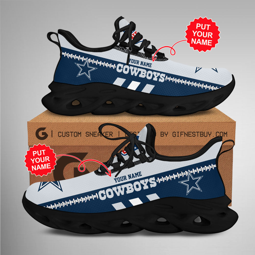 Dallas Cowboys Max Soul Shoes Sneakers for Men And Women – NFL Football Fan Shoes, Team Sneakers