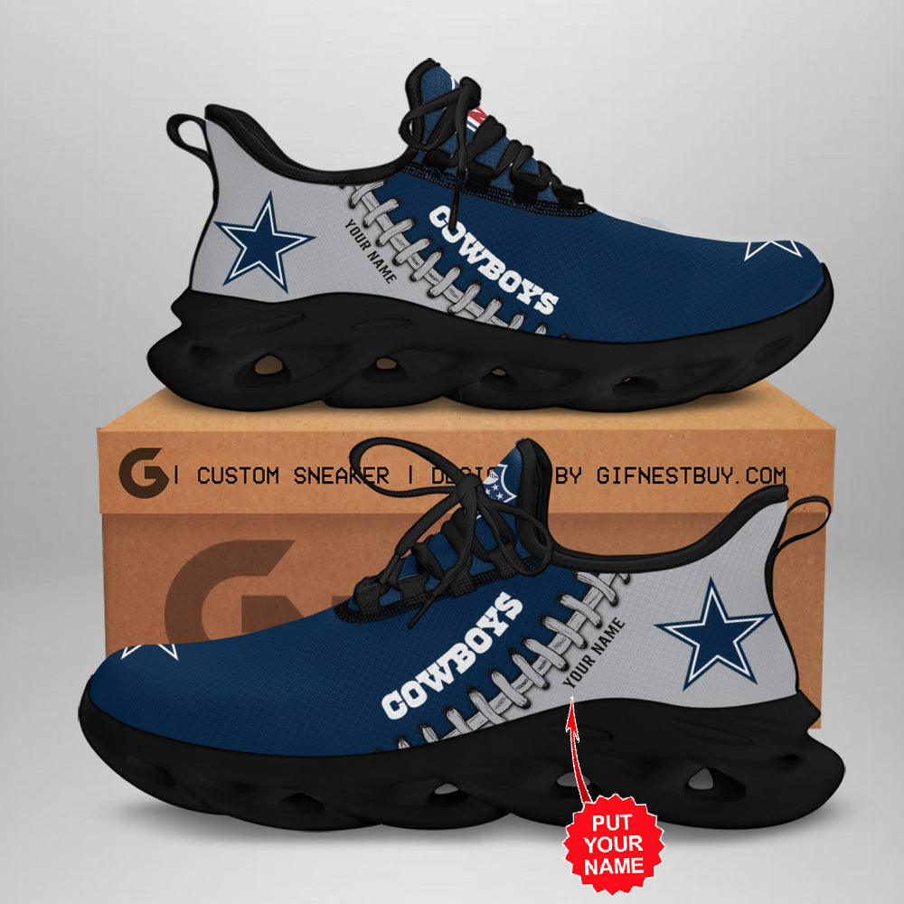 Dallas Cowboys Max Soul Shoes Sneakers for Men And Women – NFL Football Fan Shoes, Team Sneakers