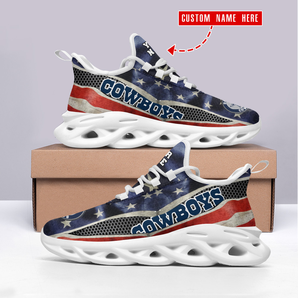 Dallas Cowboys Max Soul Shoes Sneakers for Men And Women – NFL Football Fan Shoes, Team Sneakers