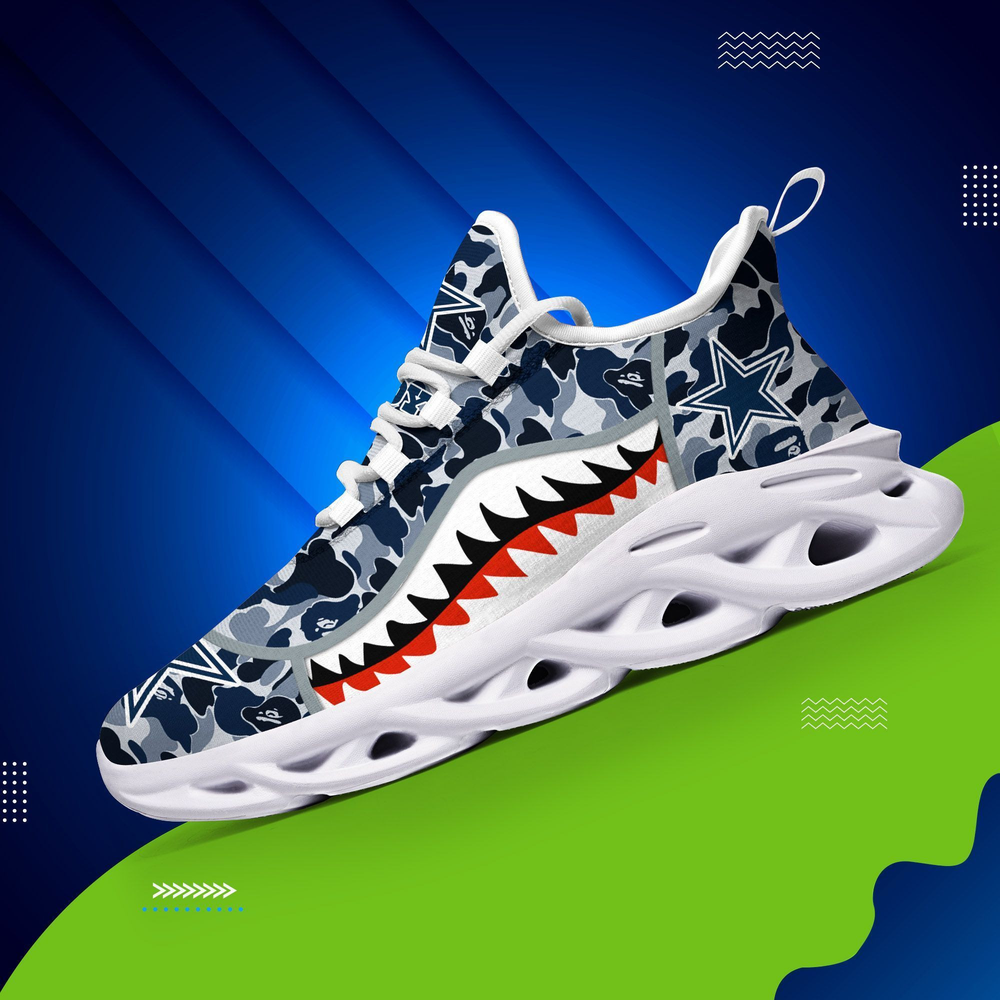 Dallas Cowboys Max Soul Shoes Sneakers for Men And Women – NFL Football Fan Shoes, Team Sneakers