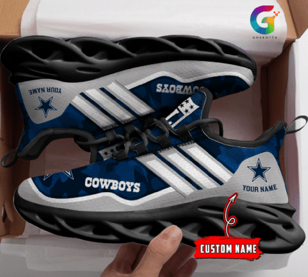 Dallas Cowboys Max Soul Shoes Sneakers for Men And Women – NFL Football Fan Shoes, Team Sneakers