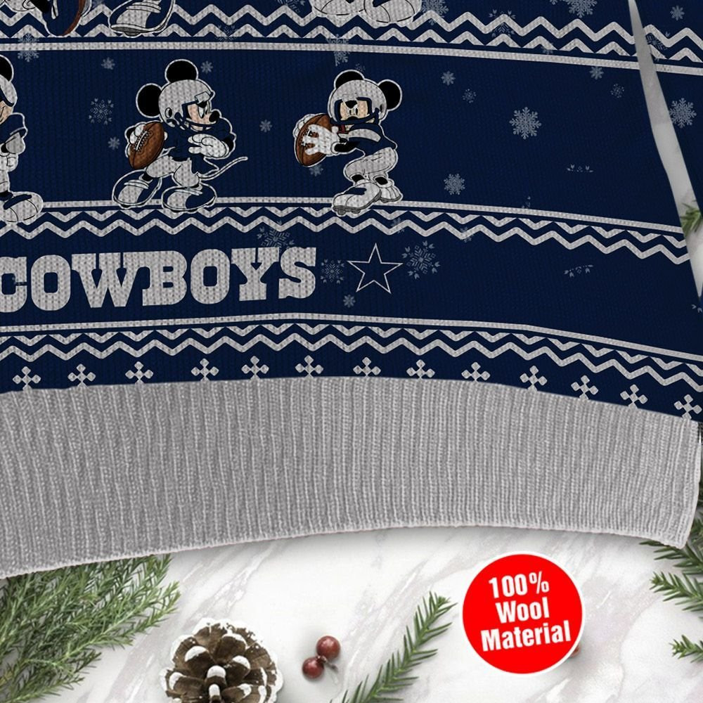 Dallas Cowboys Mickey Mouse Holiday Party Ugly Christmas Sweater, Perfect Holiday Gift - Image 4