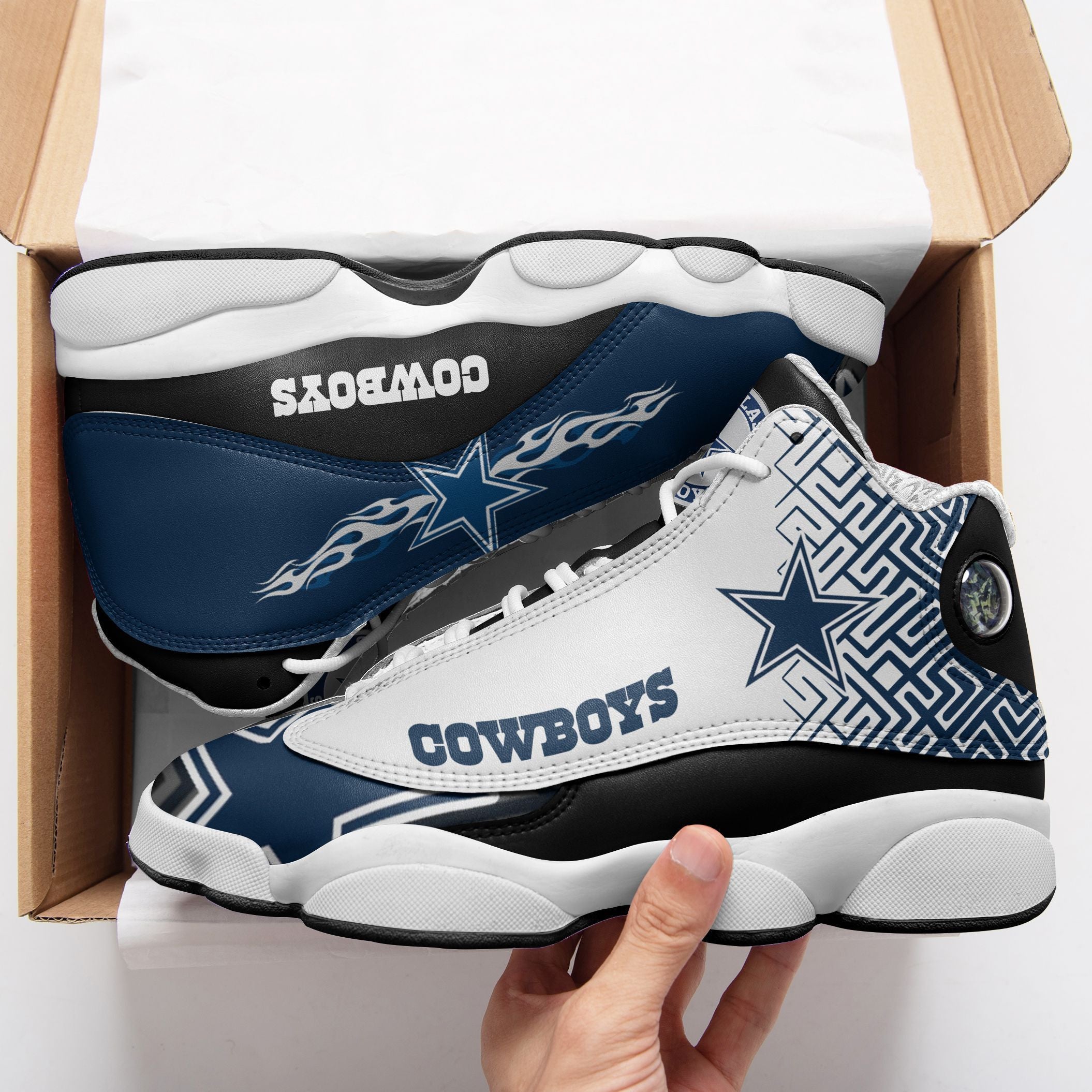 Dallas Cowboys NFL JD13 Sneakers Shoes for Men & Women | Custom Fan Gift