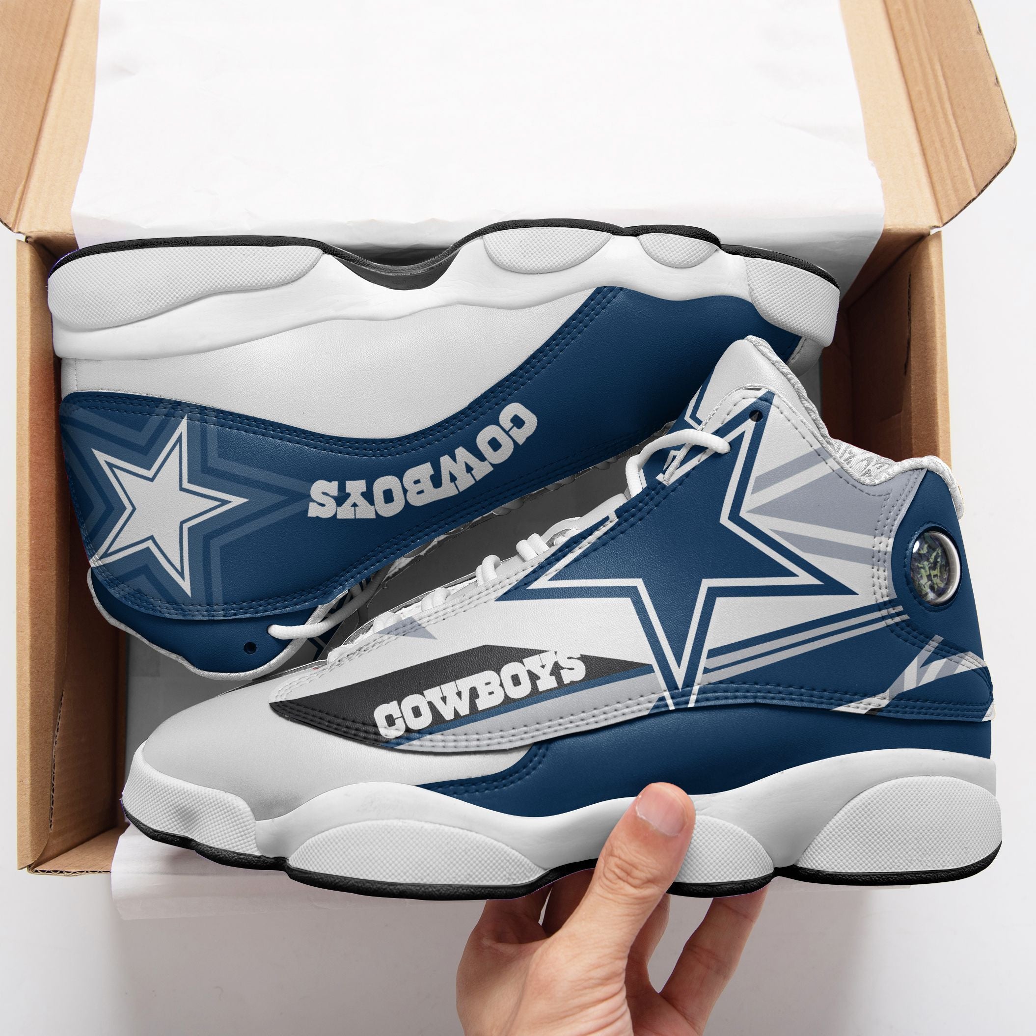 Dallas Cowboys NFL JD13 Sneakers Shoes for Men & Women | Custom Fan Gift