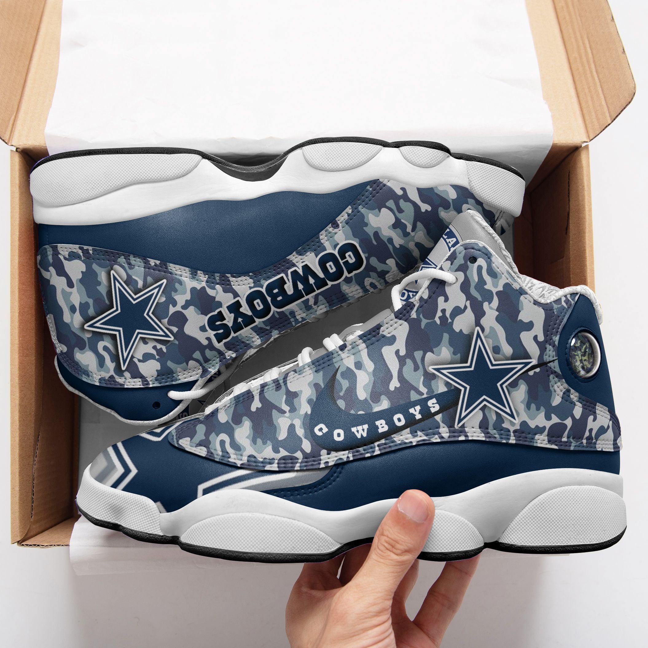 Dallas Cowboys NFL JD13 Sneakers Shoes for Men & Women | Custom Fan Gift