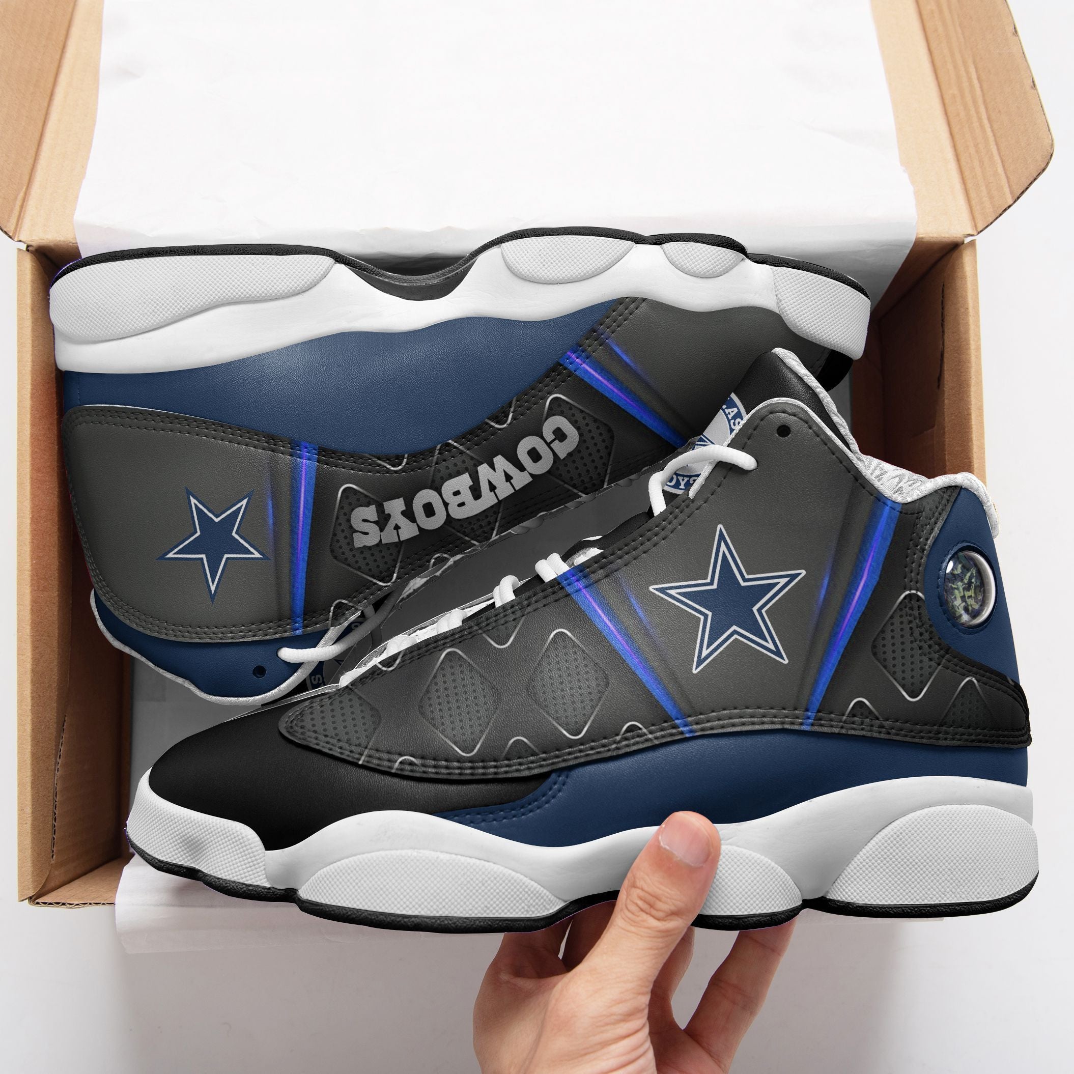 Dallas Cowboys NFL JD13 Sneakers Shoes for Men & Women | Custom Fan Gift