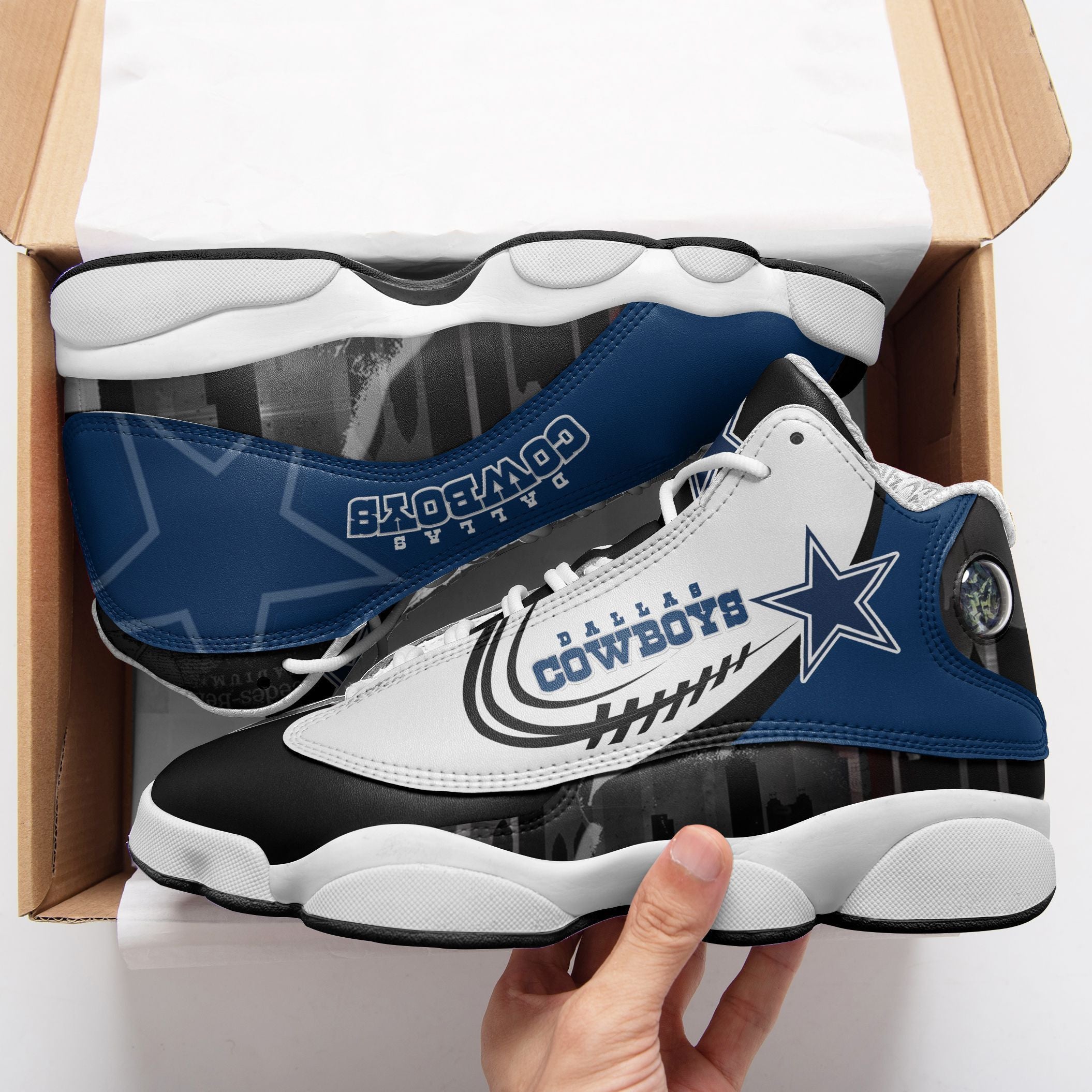 Dallas Cowboys NFL JD13 Sneakers Shoes for Men & Women | Custom Fan Gift