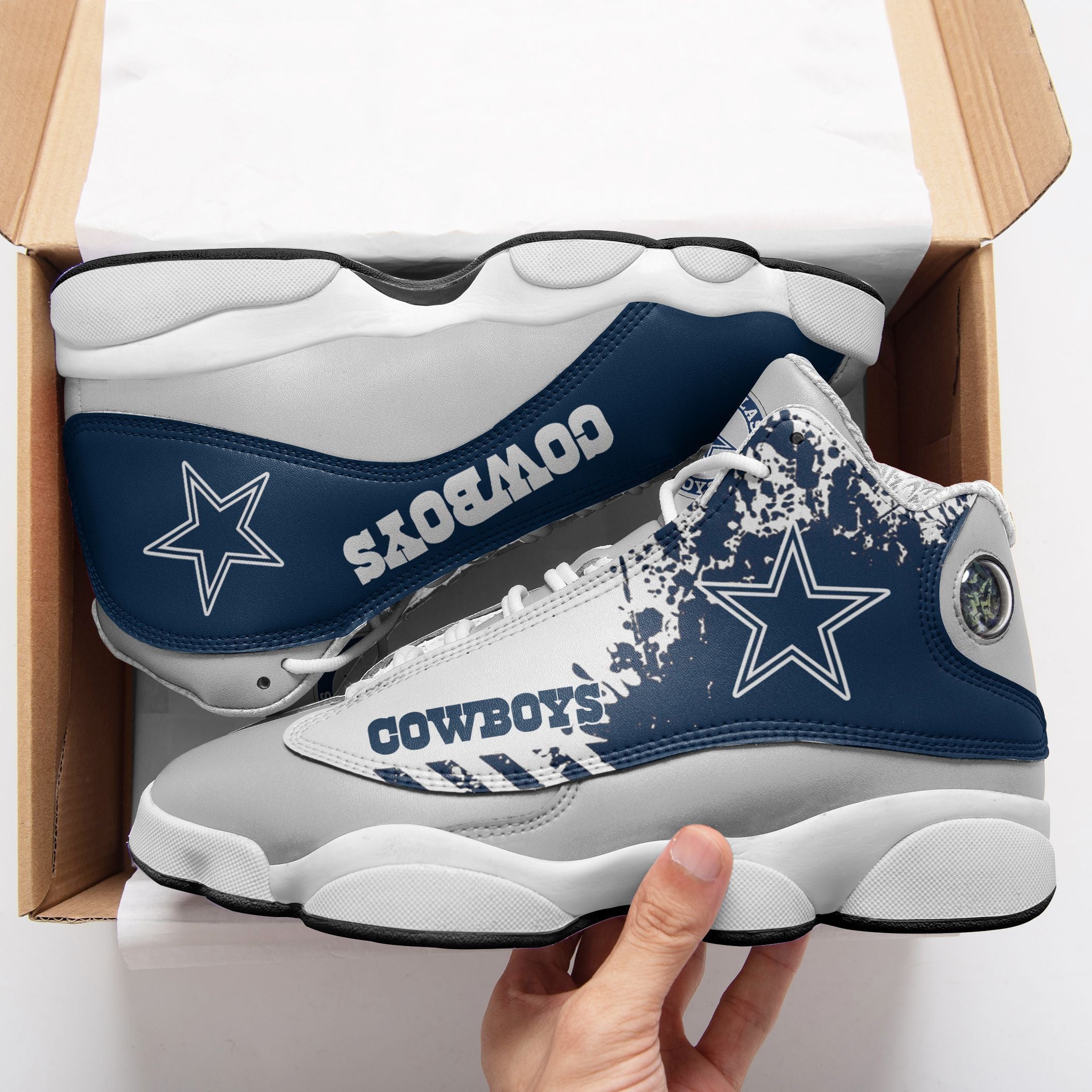 Dallas Cowboys NFL JD13 Sneakers Shoes for Men & Women | Custom Fan Gift