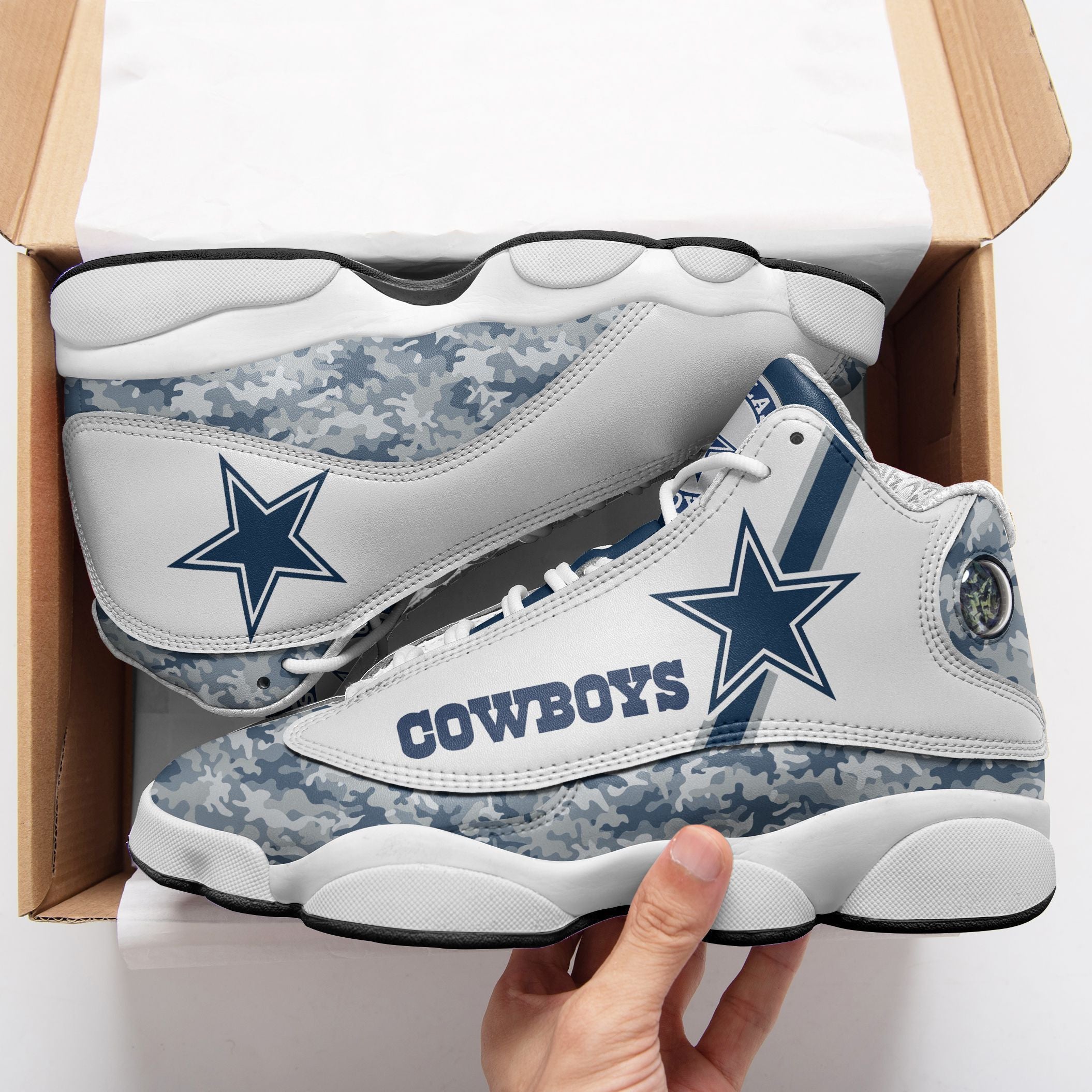 Dallas Cowboys NFL JD13 Sneakers Shoes for Men & Women | Custom Fan Gift