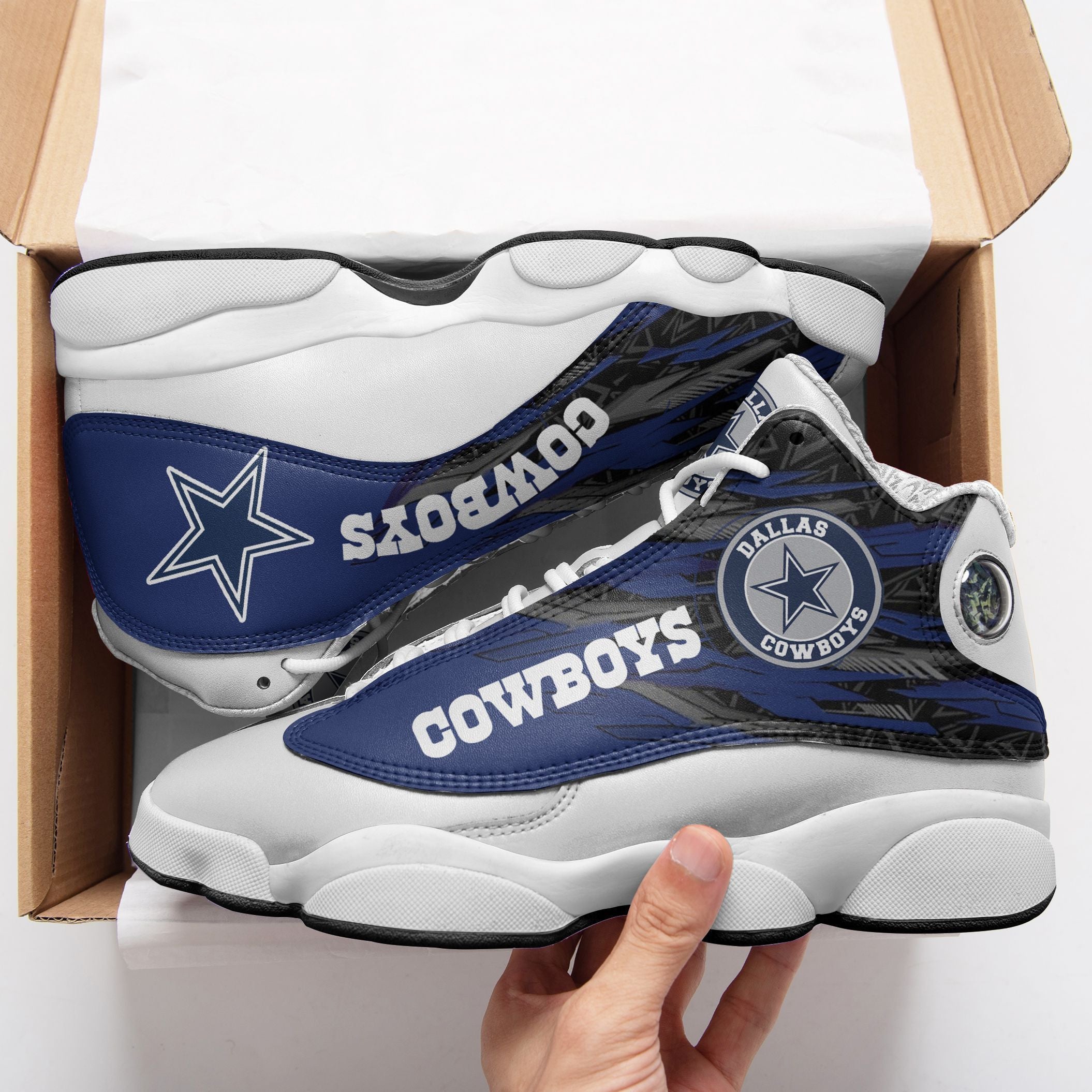 Dallas Cowboys NFL JD13 Sneakers Shoes for Men & Women | Custom Fan Gift