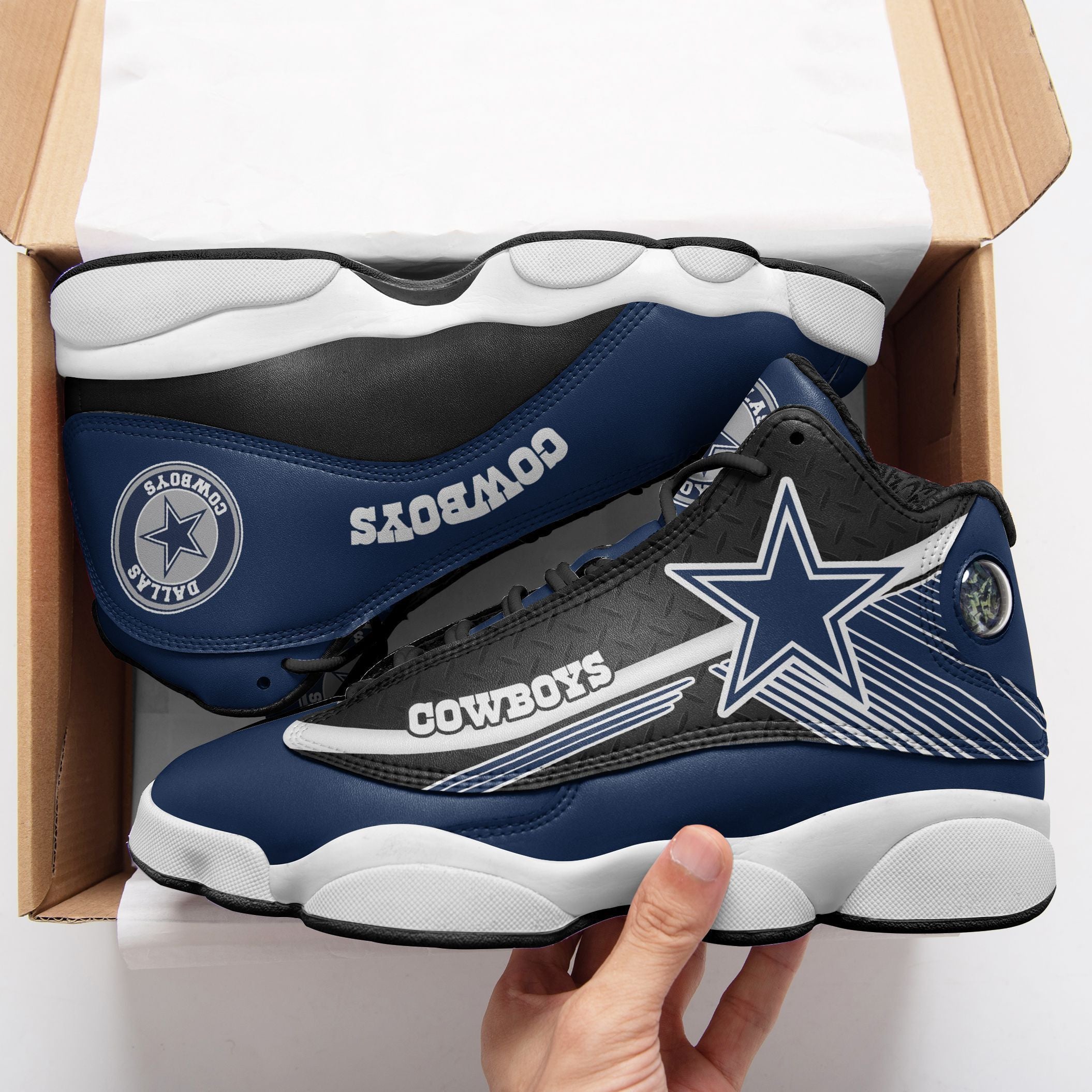 Dallas Cowboys NFL JD13 Sneakers Shoes for Men & Women | Custom Fan Gift
