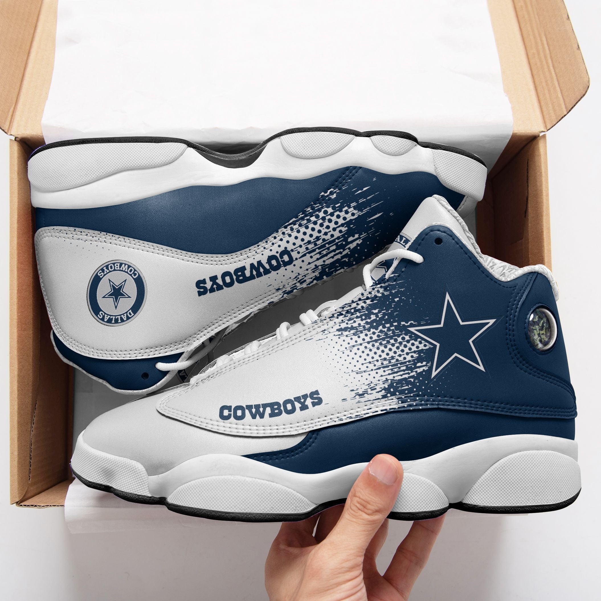 Dallas Cowboys NFL JD13 Sneakers Shoes for Men & Women | Custom Fan Gift