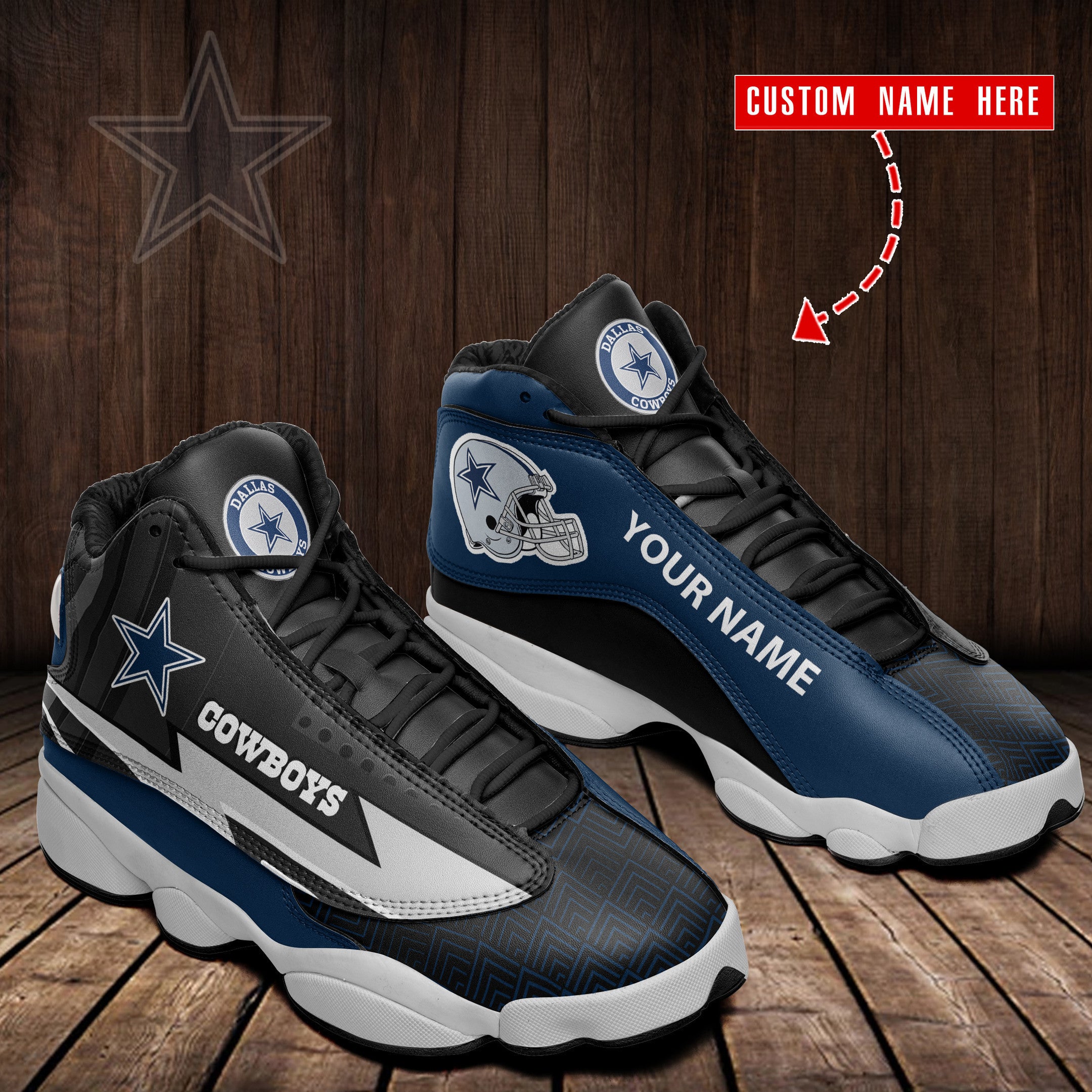Dallas Cowboys NFL JD13 Sneakers Shoes for Men & Women | Custom Fan Gift