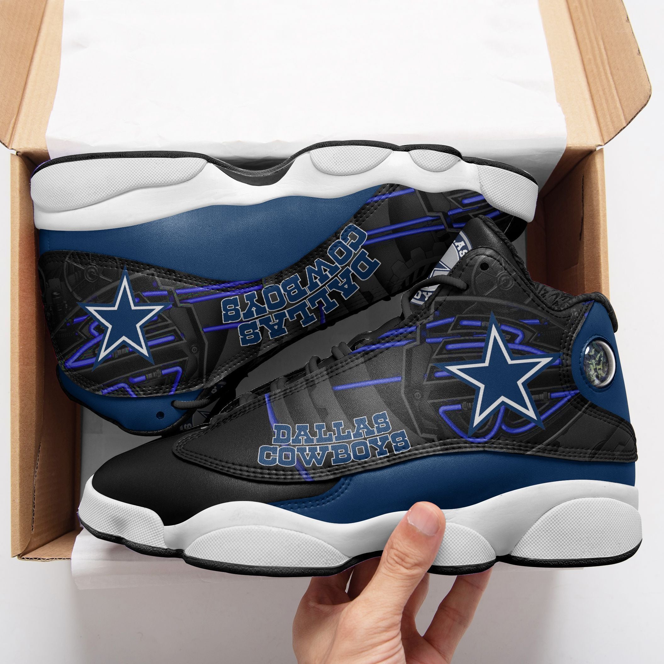 Dallas Cowboys NFL JD13 Sneakers Shoes for Men & Women | Custom Fan Gift