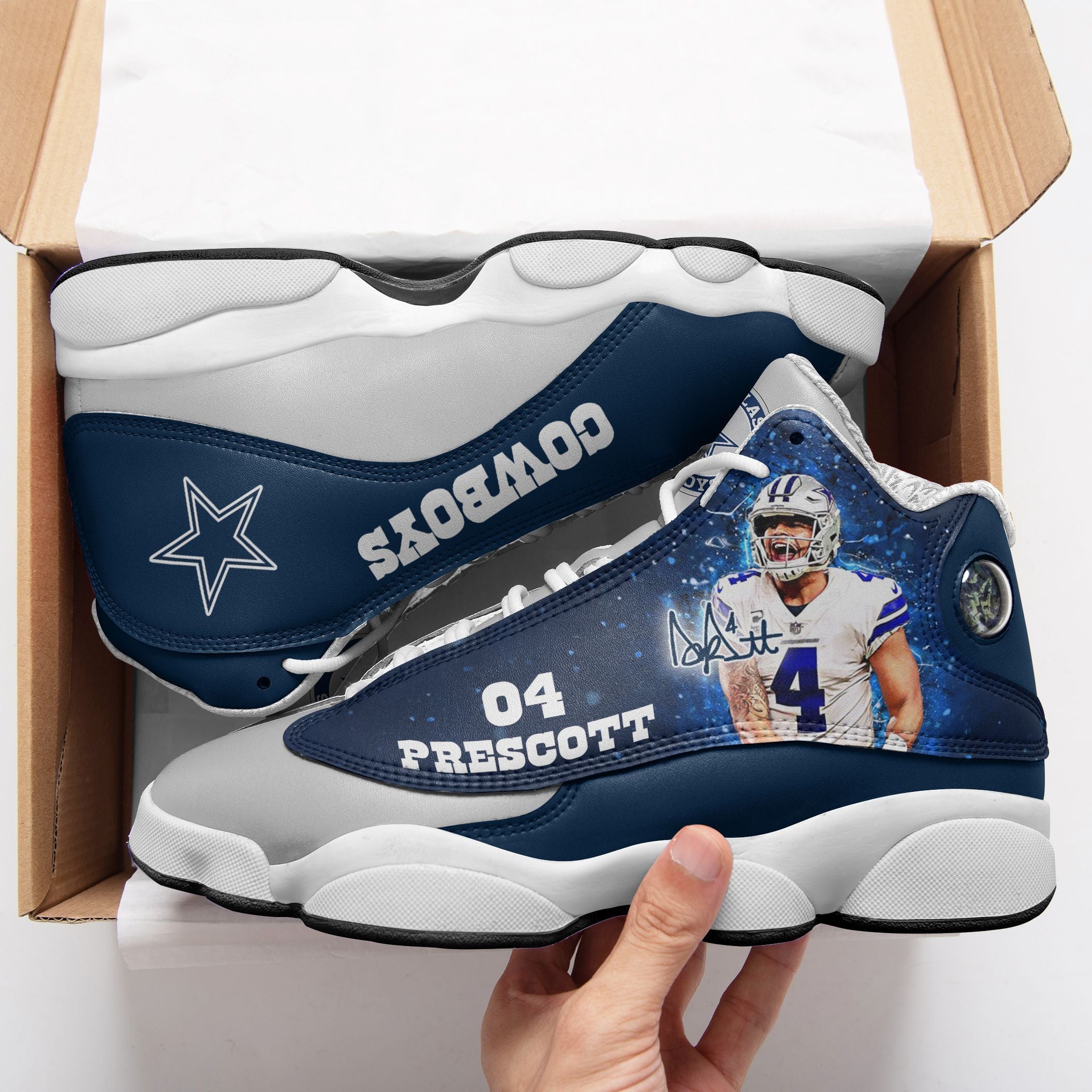Dallas Cowboys NFL JD13 Sneakers Shoes for Men & Women | Custom Fan Gift