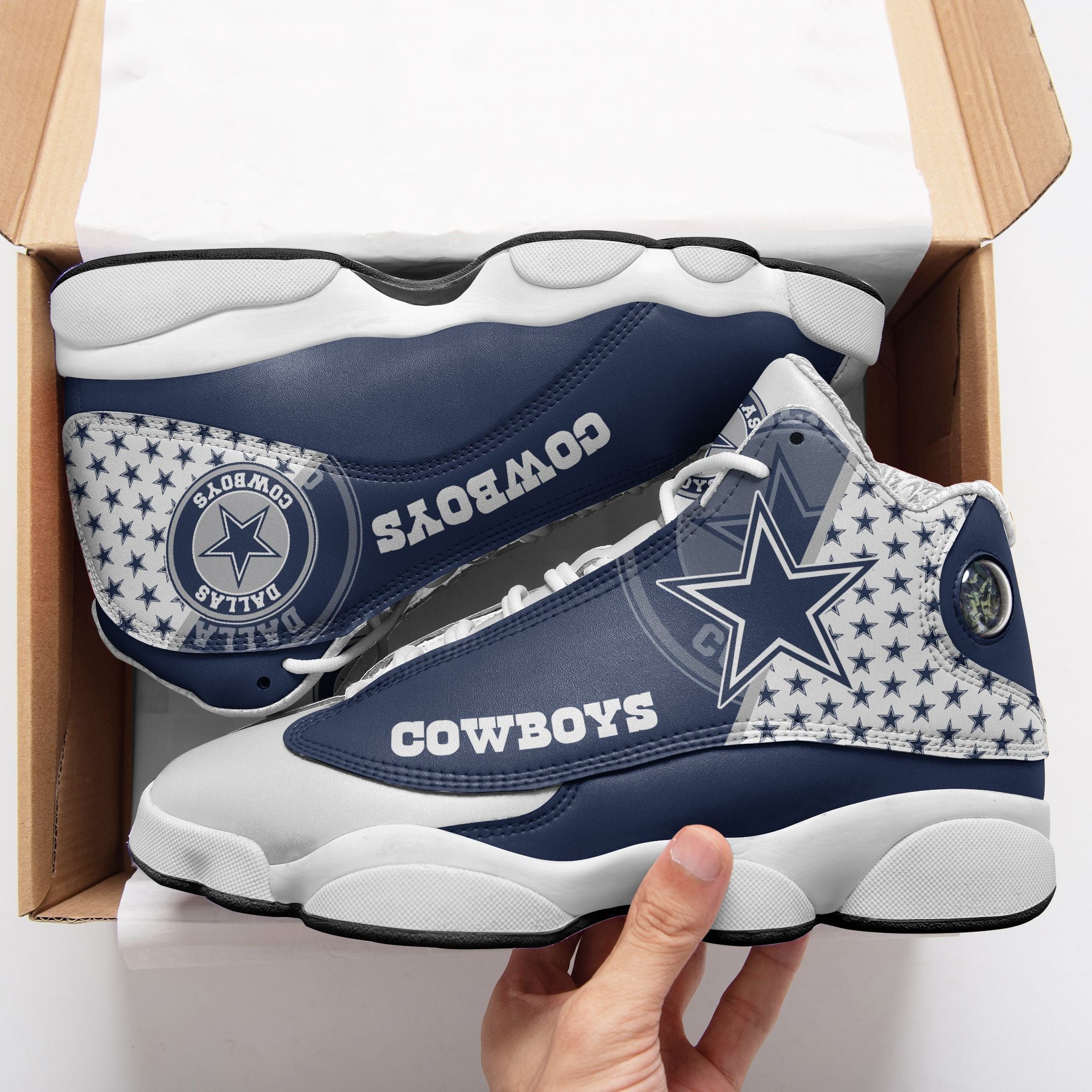 Dallas Cowboys NFL JD13 Sneakers Shoes for Men & Women | Custom Fan Gift