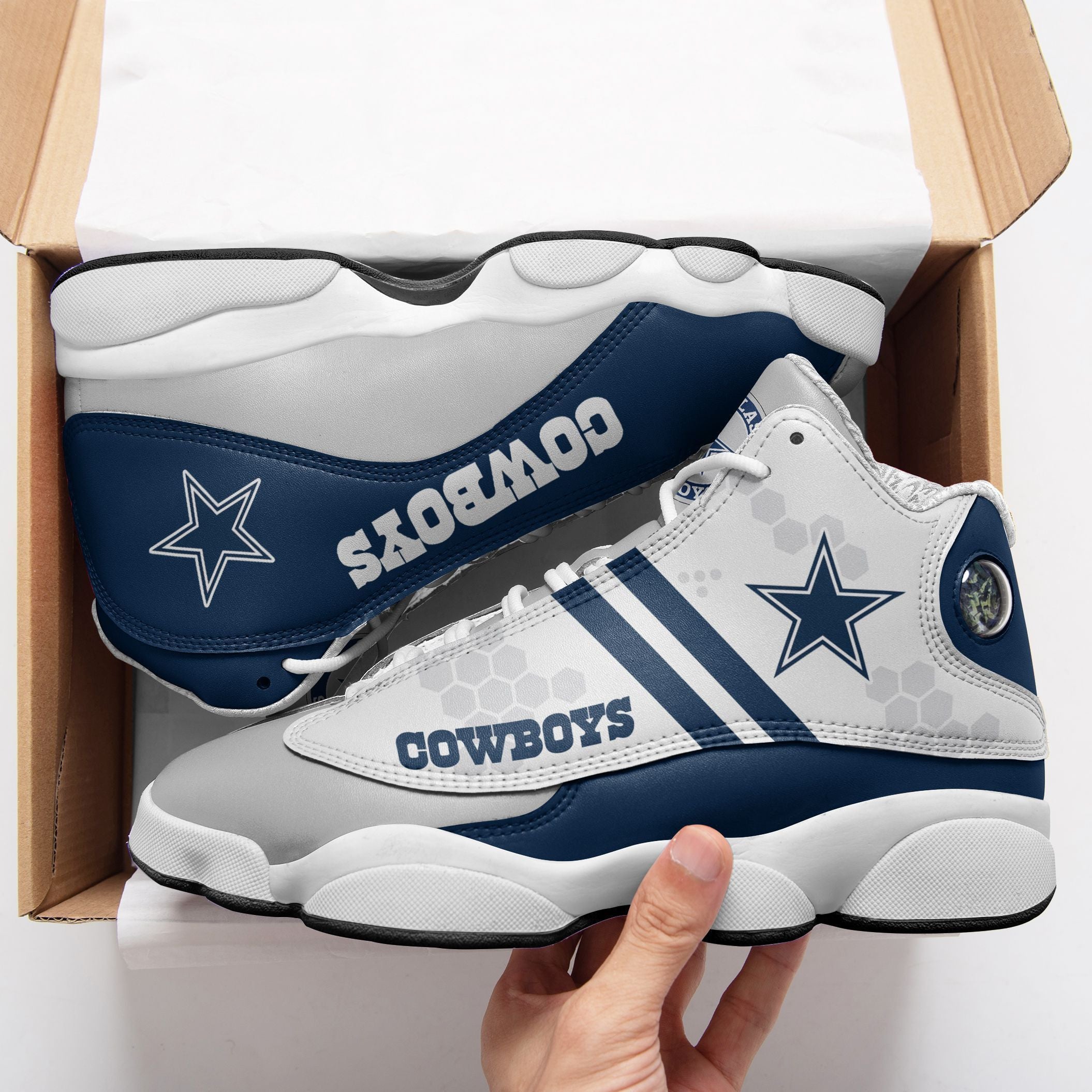 Dallas Cowboys NFL JD13 Sneakers Shoes for Men & Women | Custom Fan Gift