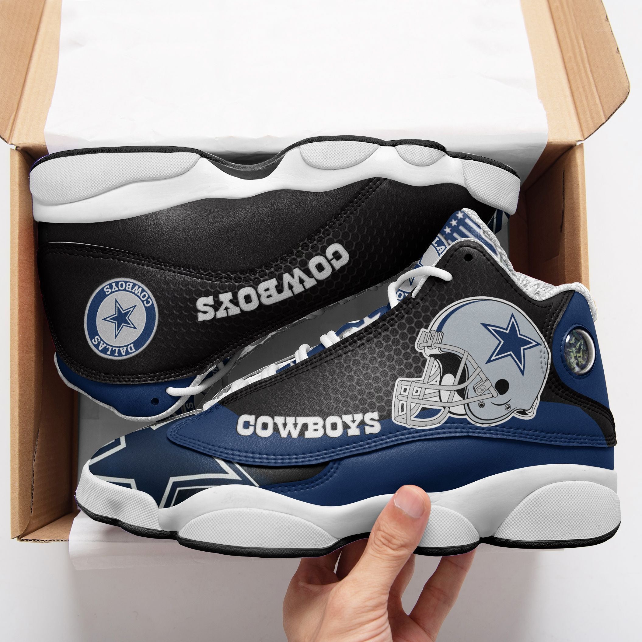 Dallas Cowboys NFL JD13 Sneakers Shoes for Men & Women | Custom Fan Gift
