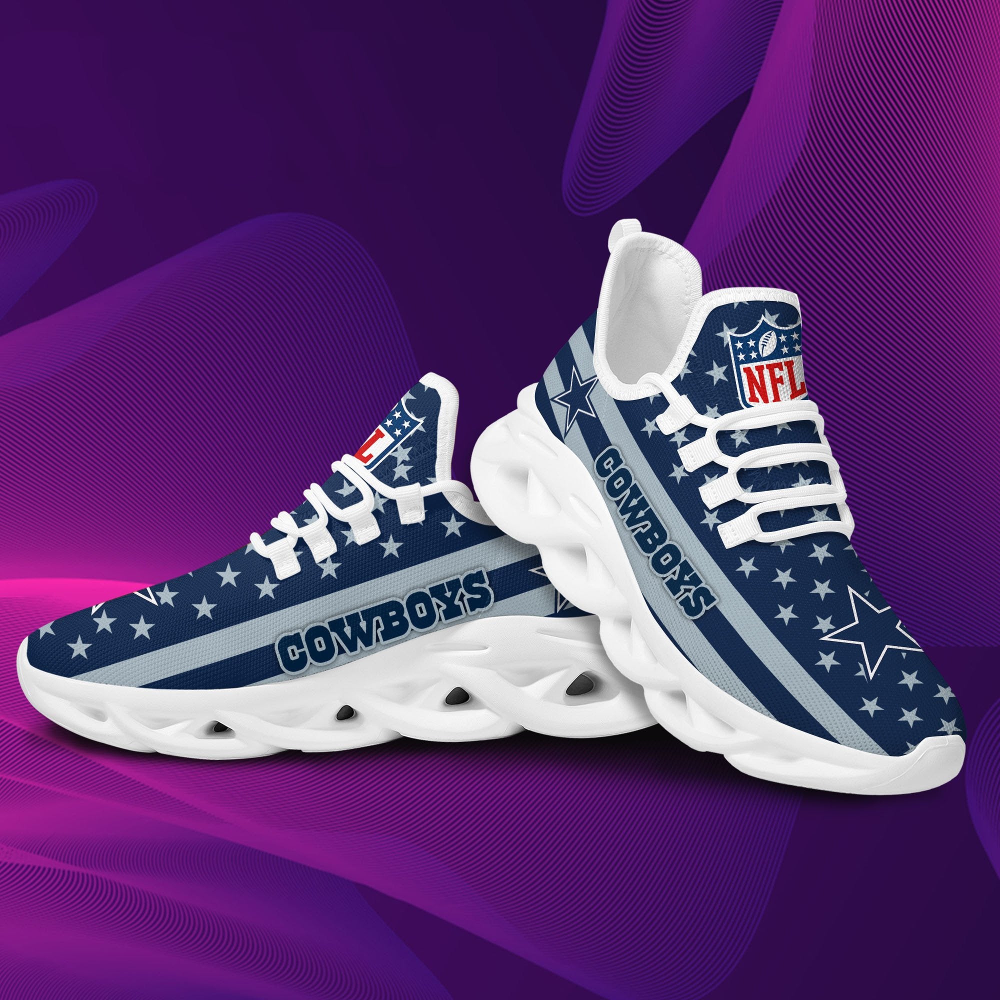 Dallas Cowboys NFL Max Soul Shoes Sneakers for Men And Women – NFL Football Fan Shoes, Team Sneakers - Image 3
