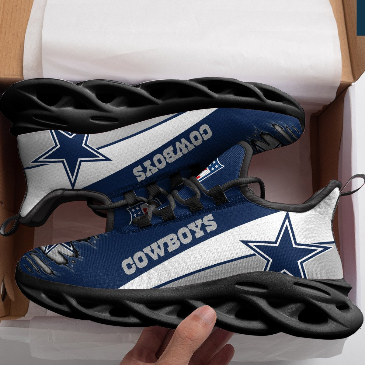 Dallas Cowboys NFL Max Soul Shoes Sneakers for Men And Women – NFL Football Fan Shoes, Team Sneakers - Image 4