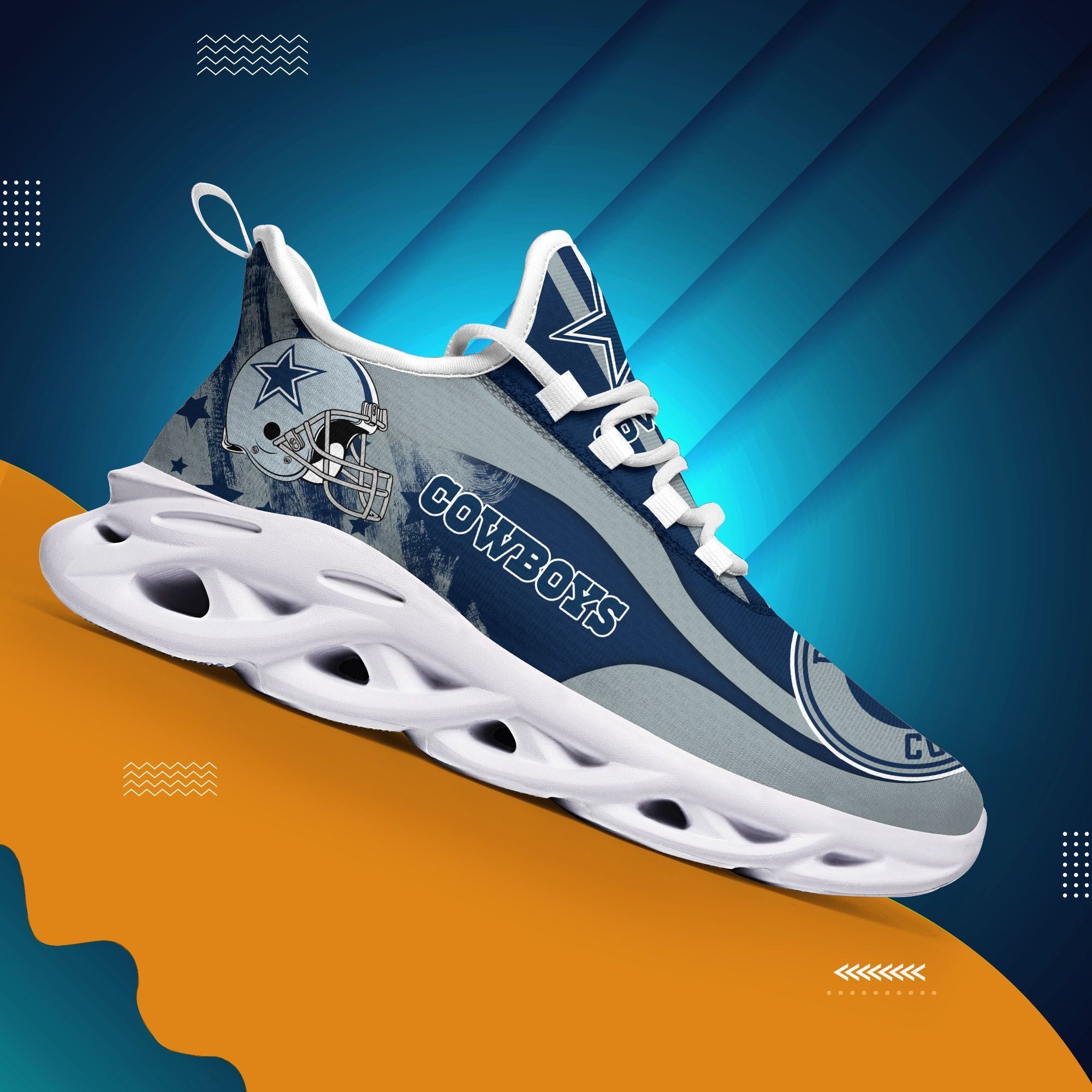 Dallas Cowboys NFL Max Soul Shoes Sneakers for Men And Women – NFL Football Fan Shoes, Team Sneakers