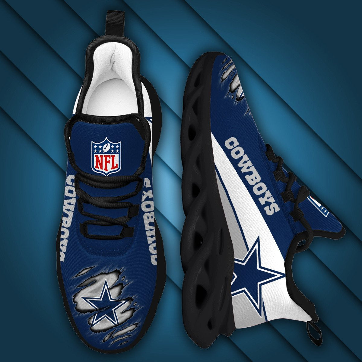 Dallas Cowboys NFL Max Soul Shoes Sneakers for Men And Women – NFL Football Fan Shoes, Team Sneakers - Image 5