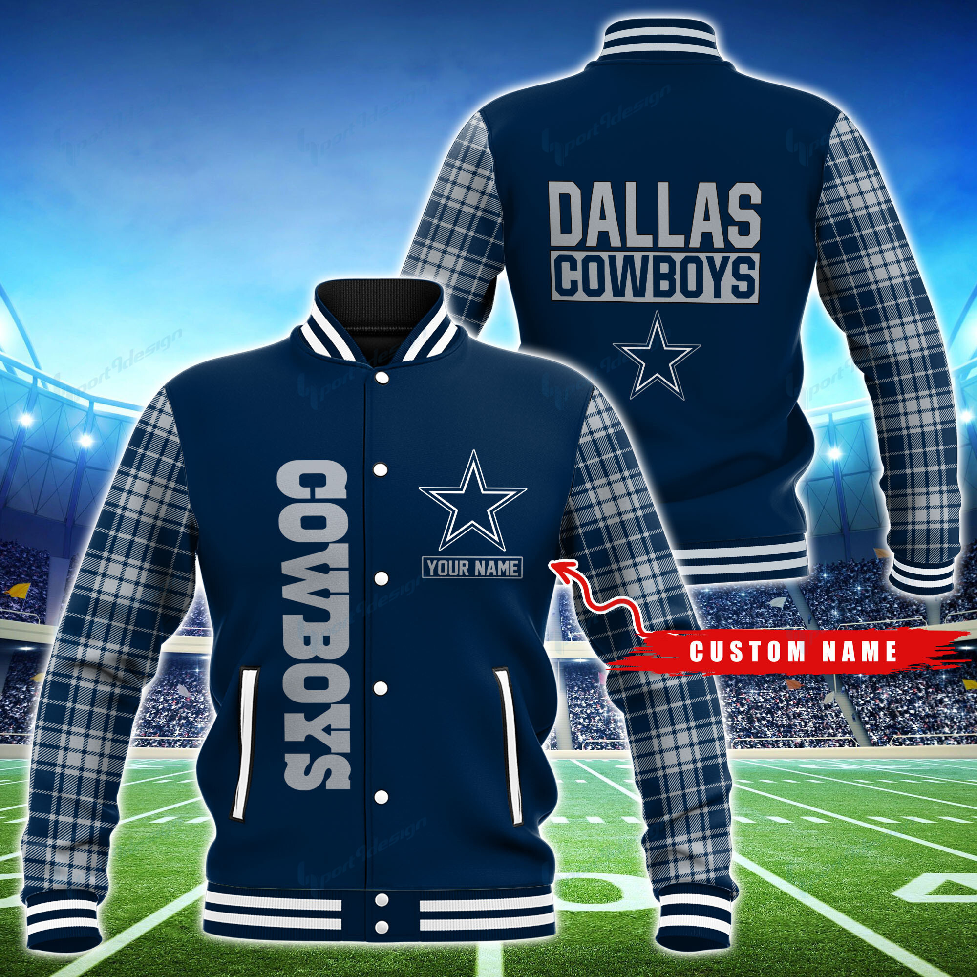 Dallas Cowboys Personalized Baseball Jacket for Men & Women | NFL Team Fan Gift
