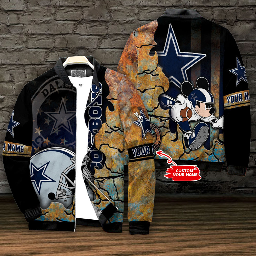Dallas Cowboys Personalized Bomber Jacket | NFL Team Jacket for Men & Women | Football Fan Gift