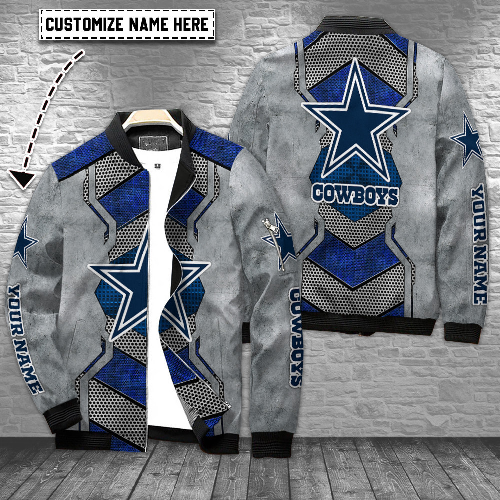 Dallas Cowboys Personalized Bomber Jacket | NFL Team Jacket for Men & Women | Football Fan Gift