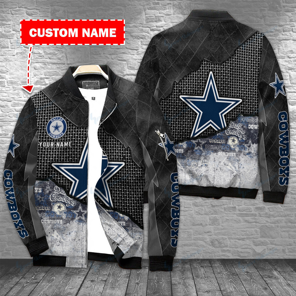 Dallas Cowboys Personalized Bomber Jacket | NFL Team Jacket for Men & Women | Football Fan Gift
