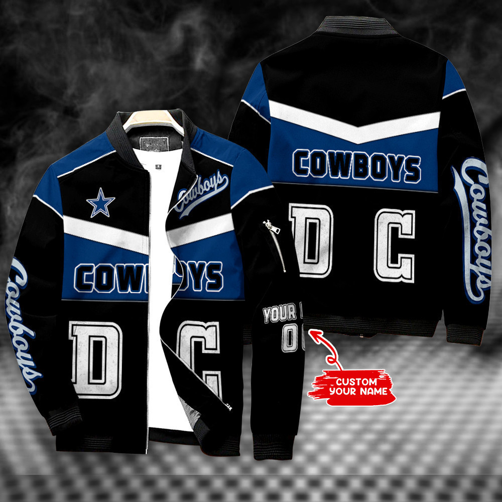 Dallas Cowboys Personalized Bomber Jacket | NFL Team Jacket for Men & Women | Football Fan Gift