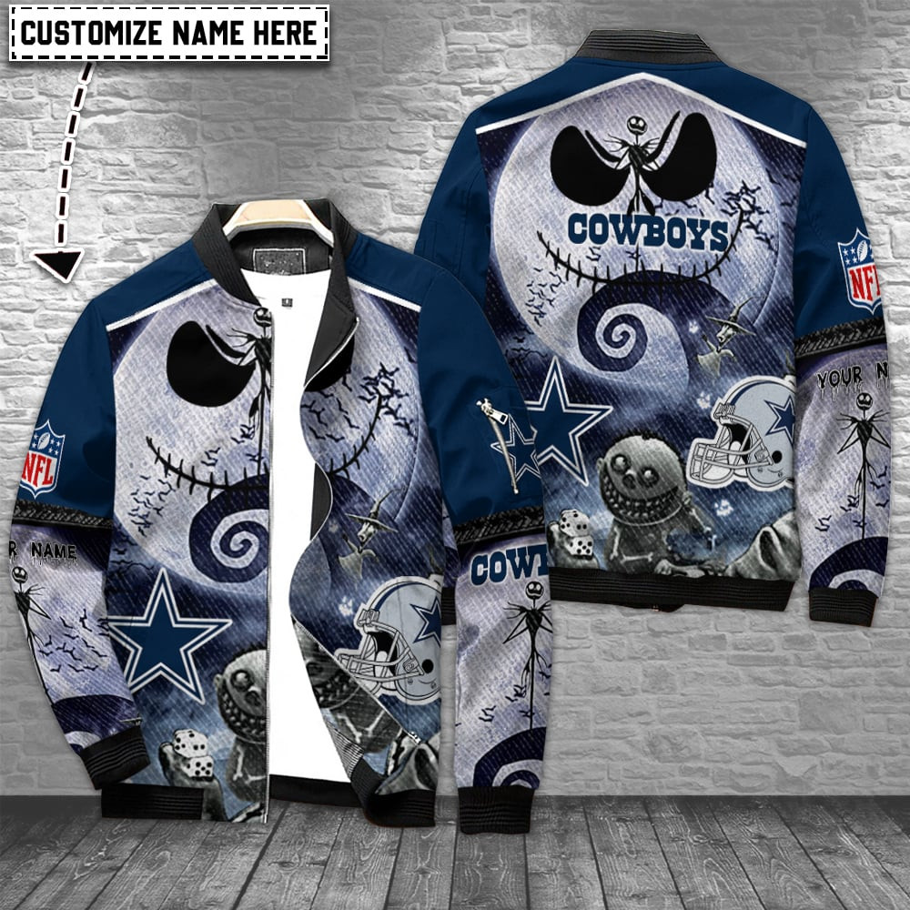 Dallas Cowboys Personalized Bomber Jacket | NFL Team Jacket for Men & Women | Football Fan Gift