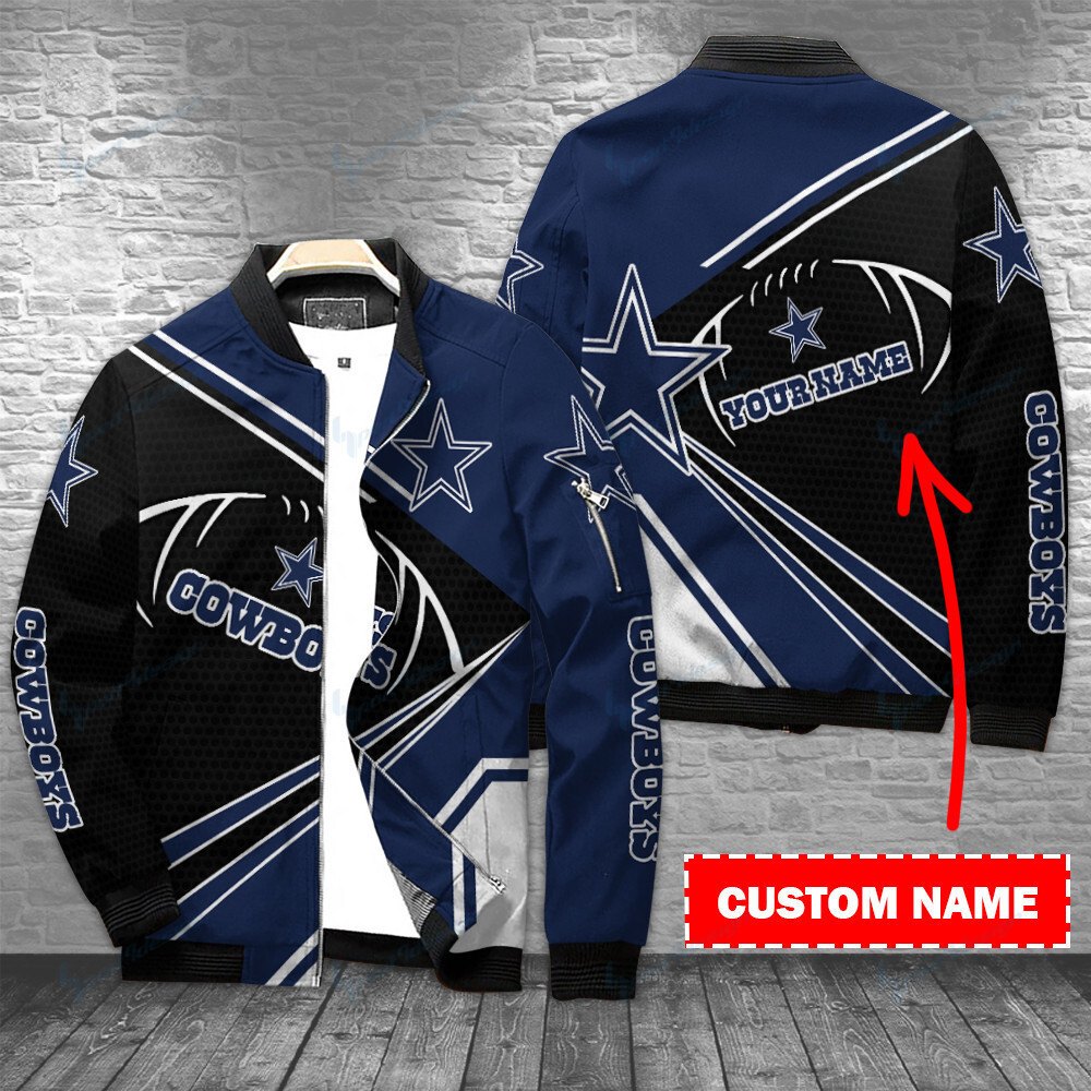 Dallas Cowboys Personalized Bomber Jacket | NFL Team Jacket for Men & Women | Football Fan Gift