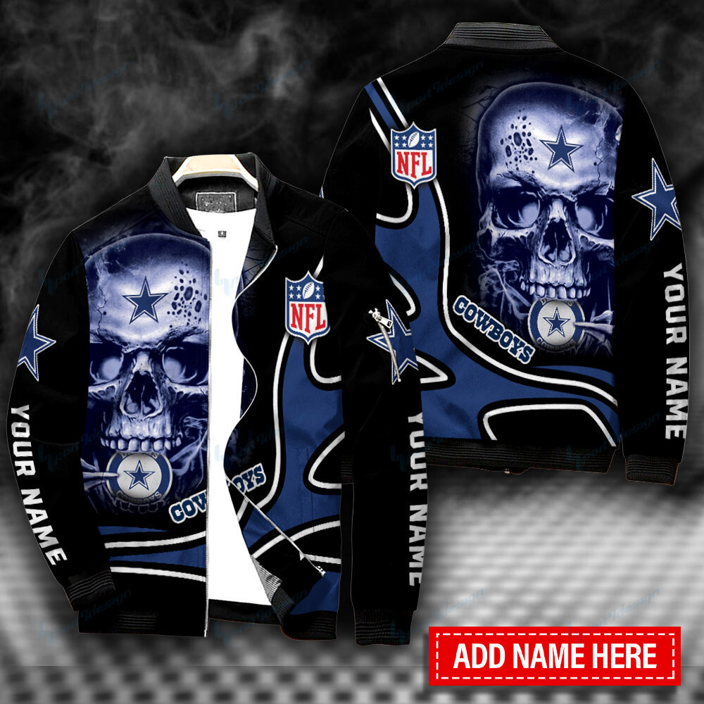 Dallas Cowboys Personalized Bomber Jacket | NFL Team Jacket for Men & Women | Football Fan Gift