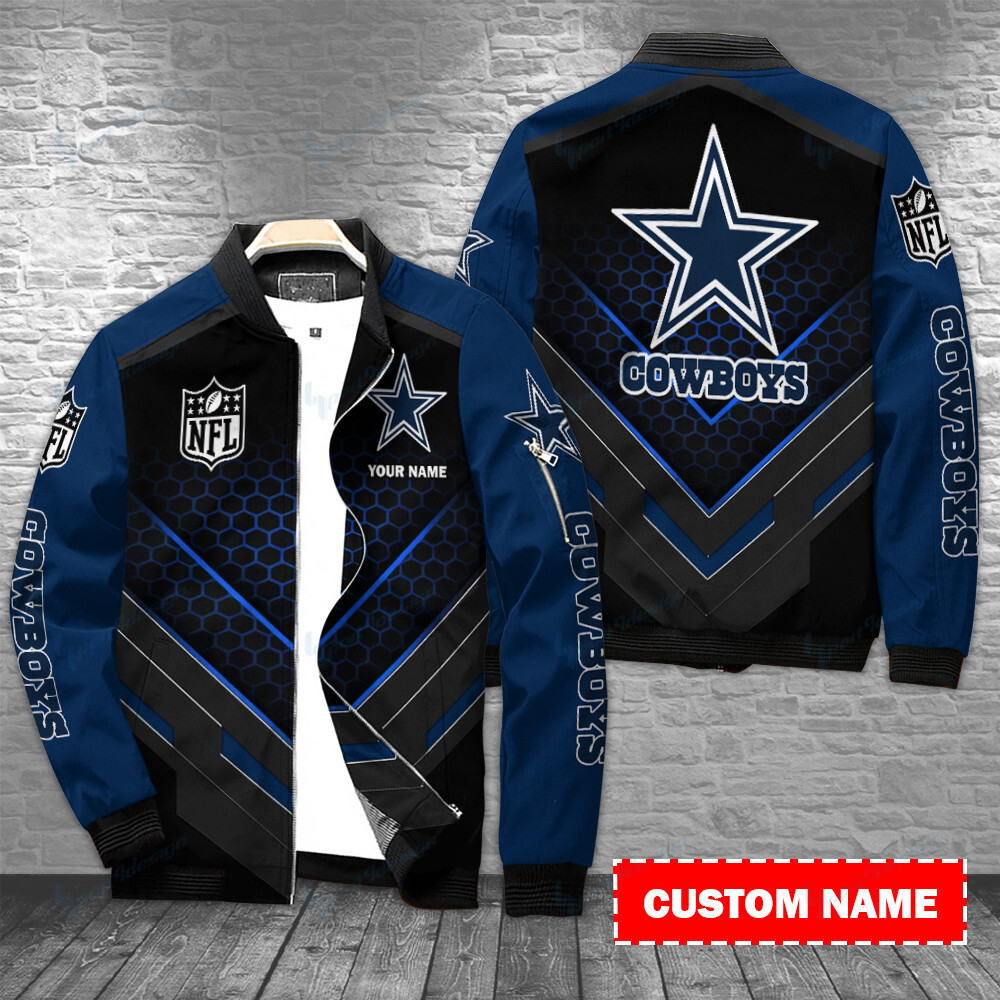 Dallas Cowboys Personalized Bomber Jacket | NFL Team Jacket for Men & Women | Football Fan Gift