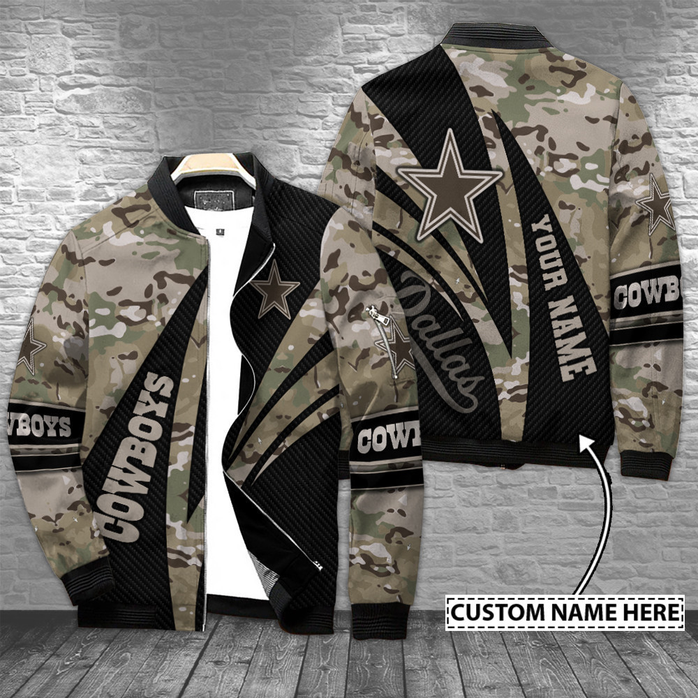 Dallas Cowboys Personalized Bomber Jacket | NFL Team Jacket for Men & Women | Football Fan Gift