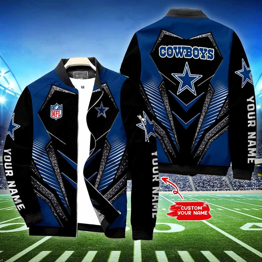 Dallas Cowboys Personalized Bomber Jacket | NFL Team Jacket for Men & Women | Football Fan Gift