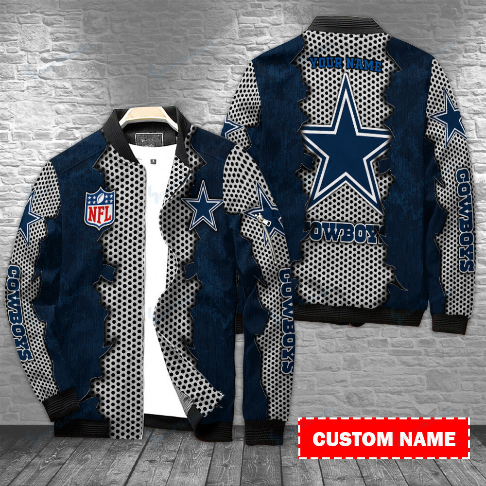 Dallas Cowboys Personalized Bomber Jacket | NFL Team Jacket for Men & Women | Football Fan Gift