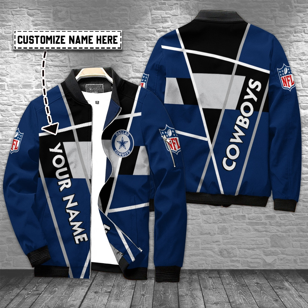 Dallas Cowboys Personalized Bomber Jacket | NFL Team Jacket for Men & Women | Football Fan Gift