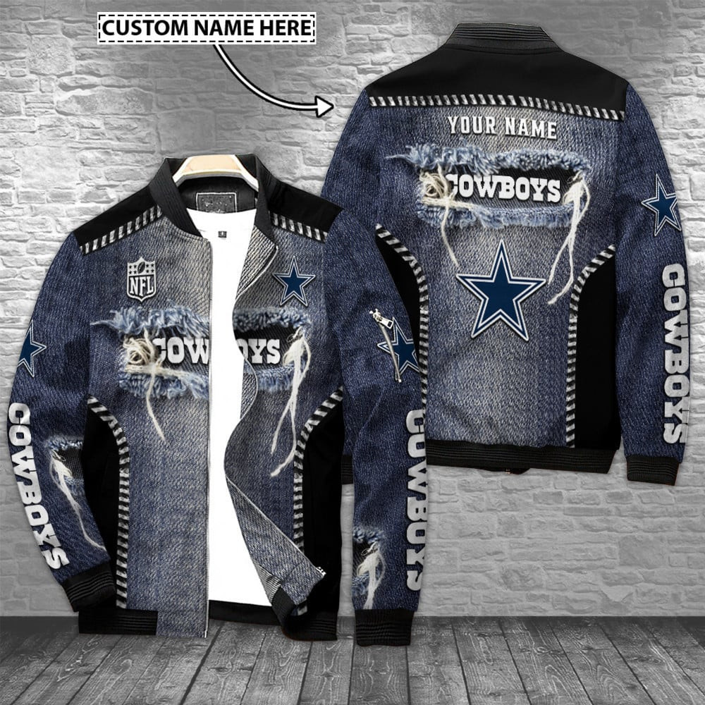 Dallas Cowboys Personalized Bomber Jacket | NFL Team Jacket for Men & Women | Football Fan Gift