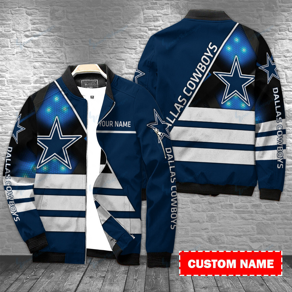 Dallas Cowboys Personalized Bomber Jacket | NFL Team Jacket for Men & Women | Football Fan Gift