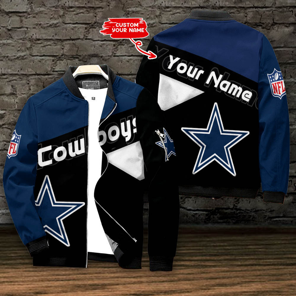 Dallas Cowboys Personalized Bomber Jacket | NFL Team Jacket for Men & Women | Football Fan Gift