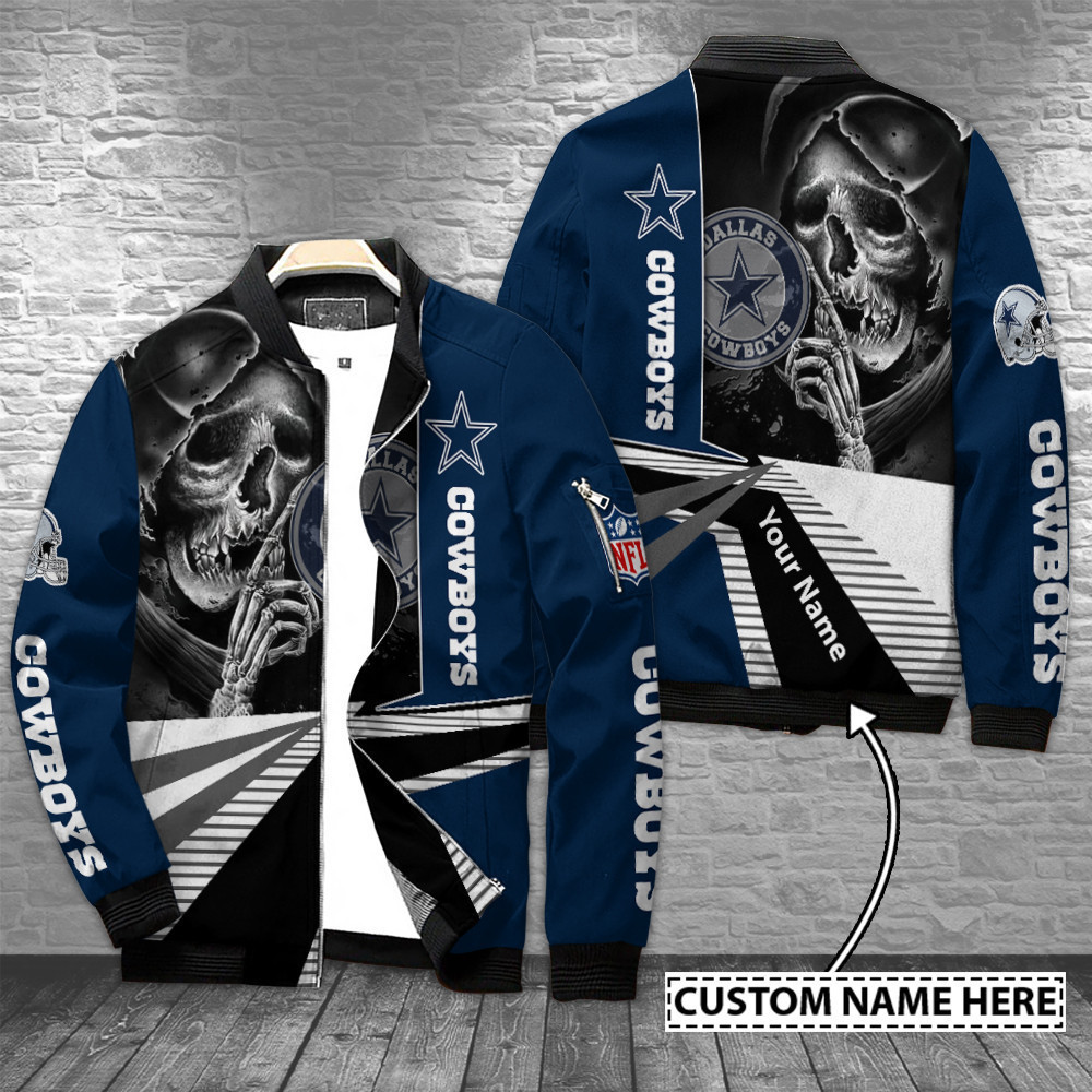 Dallas Cowboys Personalized Bomber Jacket | NFL Team Jacket for Men & Women | Football Fan Gift