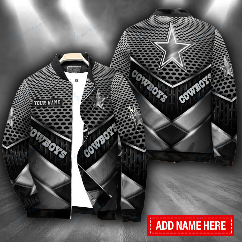 Dallas Cowboys Personalized Bomber Jacket | NFL Team Jacket for Men & Women | Football Fan Gift