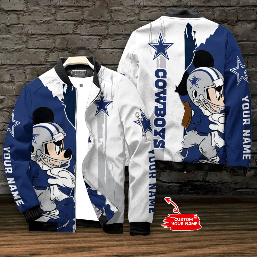 Dallas Cowboys Personalized Bomber Jacket | NFL Team Jacket for Men & Women | Football Fan Gift