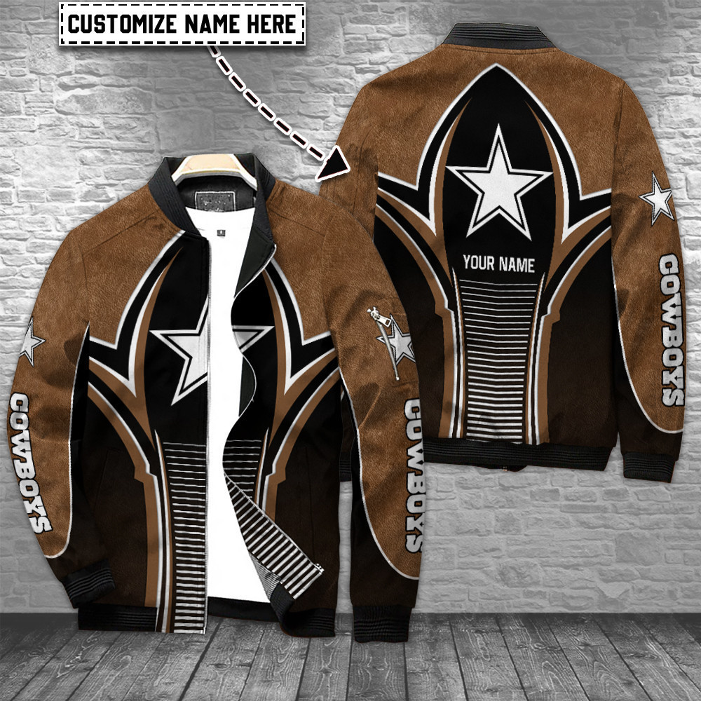 Dallas Cowboys Personalized Bomber Jacket | NFL Team Jacket for Men & Women | Football Fan Gift