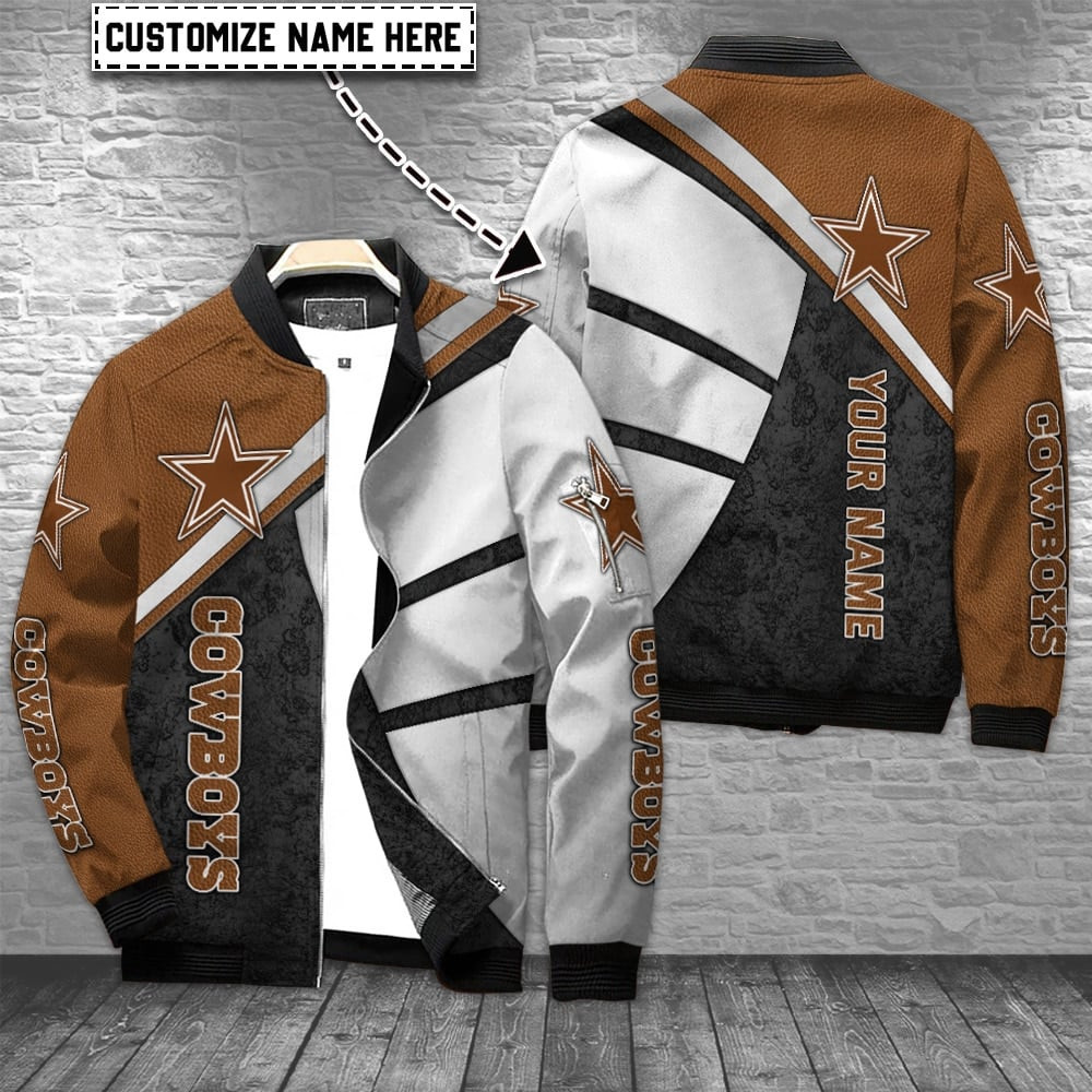 Dallas Cowboys Personalized Bomber Jacket | NFL Team Jacket for Men & Women | Football Fan Gift